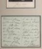 Signed portrait of Swedish Opera singer Jenny Lind, framed with a portion of a manuscript letter - 2