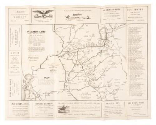 Map of the Old Mining Regions of Central California - showing principal places of interest for the student of early California history and for the vacationist seeking something different