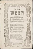 To The West! - Broadside Song Sheet