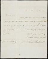 Autograph Letter, signed, addressed to General Scott