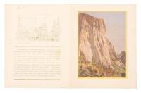 Nineteen Yosemite menus featuring the art of Gunnar Widforss