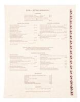 Large collection of Yosemite menus