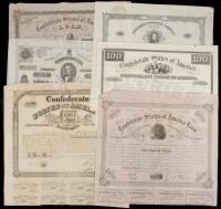 Six Confederate States of American Loan Certificates