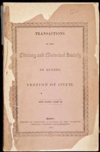 A Whaling Voyage to Spitzberger in 1818 [in Transactions of the Literary and Historical Society of Quebec, Session of 1872-1873]