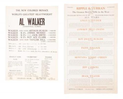 Two promotional boxing broadsides circa 1920s