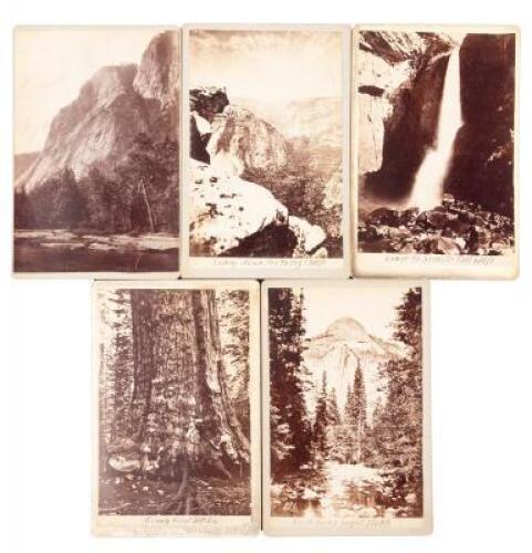 Five card-mounted Yosemite views by Gustav Fagersteen