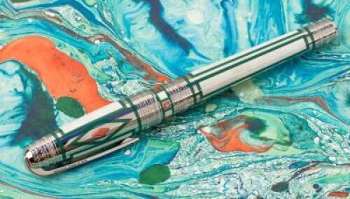 Medici Chinese Lacquer and Platinum-Plated Limited Edition Fountain Pen
