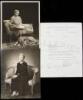 Two photographs of Helen Keller, each inscribed and signed by her to Dr. Berthold Lowenfield, plus a cover letter from Keller's secretary