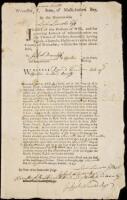 Probate document, signed by Levi Lincoln