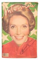"Interview" magazine with Nancy Reagan on the cover, boldly signed by Andy Warhol