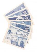 Complete set of 8 lobby cards for the film The Torture Ship directed by Victor Halperin, based on the story A Thousand Deaths by Jack London