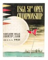 USGA 51st Open Championship, Oakland Hills Country Club, Birmingham, Michigan, June 14, 15, 16, 1951. Official Program