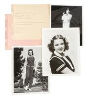 Archive of photographs, letters, ephemera, and related items by, of, or about Judy Garland