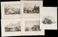 Collection of 80 engraved plates of Chinese scenes - 1 colored