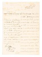 Manuscript document signed by Juan Ruiz de Apodaca, Captain General of Cuba and Florida, future Viceroy of New Spain