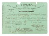 Insurance certificate for slaves in Cuba