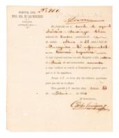 Death certificate for a Chinese indentured servant in Cuba