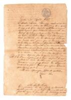 Manuscript document regard the fulfillment of his contract by a Chinese indenture servant in Cuba
