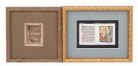 Two framed miniature books