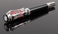 Beijing Opera Masks 18K White Gold and Lacquer Limited Edition Fountain Pen
