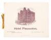 Hotel Pleasanton, San Francisco, Cal. M.E. Pendleton, Proprietor and Manager (wrapper title)