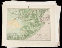 Approx. 65 maps from the Atlas of Wheeler's Report upon United States Geographical Surveys, West of the One Hundredth Meridian