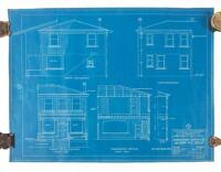 Three blueprints for structures adjoining the "M" Street Bridge in Sacramento