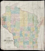 Chapman's New Sectional Map of Wisconsin Published by Silas Chapman Milwaukee Wisconsin 1866