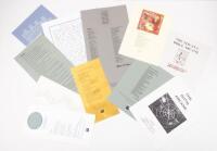 Twelve poetry broadsides - four signed