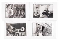 Four original black and white photographs of Charles Bukowski by Sophie Bassouls