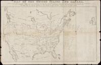 Map of the United States and Canada, Showing the more important places in the two Countries, especially the Cities and Towns to which Passengers can be Booked Through by the Steamers of the "Anchor" Line with most advantage as to time and terms. Informati