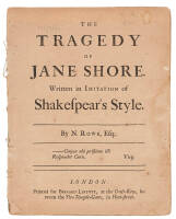 The Tragedy of Jane Shore. Written in Imitation of Shakespear's Style