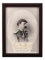 Signature of Thomas Henry French framed with modern photograph