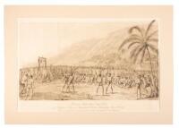 Boxing Match before Capt. Cook at Owhyhee (Hawaii) Sandwich Islands, Thursday, Jan. 28th, 1779 from am unpublished drawing by James [sic] Webber, draughtsman to the Expedition