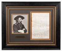 Autograph expense report signed "Gen. G.A. Custer" on U.S. Army document