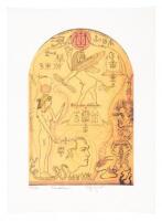 Formula of Zos Vel Thanatos - Gicl&eacute;e print of a stele created by Austin Osman Spare for Kenneth and Steffi Grant