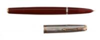 Parker 51 Lustraloy Cap Cordovan Brown Blue Diamond Double Jewel Vacumatic Fountain Pen