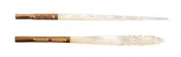 Pair of Mother-of-Pearl Dip Pens, Gold-Filled Sections