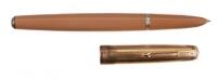 Parker 51 16K Gold-Filled Cap Buckskin Beige Blue Diamond Double Jewel Vacumatic Fountain Pen