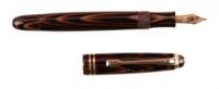 No. 242 Striated Brown Piston-Filler Fountain Pen, Superb Condition