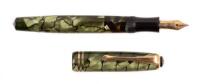 No. 244 Marbled Green Celluloid Fountain Pen, Danish Production