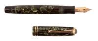 No. 246 Marbled Green Celluloid Fountain Pen, Danish