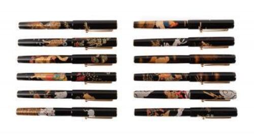 Oriental Zodiac Yukari Limited Edition Set of 12 Maki-e Fountain Pens