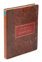 Two journals kept by Matthew Pear on the voyage from Boston to San Francisco and the return voyage to Boston via the Sandwich and Society Islands, along with abstract logs he kept for each voyage, and lists of passengers, all bound together