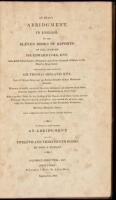 An Exact Abridgment, in English, of the Eleven Books of Reports of the Learned Sir Edward Coke...