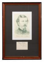 Signature of Nelson A. Miles - presented in frame with portrait