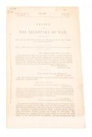 Letter from the Secretary of War Communicating The Report of Lieutenant Gustavus C. Doane upon the so-called Yellowstone Expedition of 1870