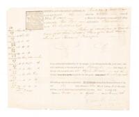 Bill of lading for cargo shipped from Canton aboard the Ship Active by Robert Hare and Thomas Davy, and bound for Philadelphia