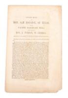 Speeches of Hon. Sam Houston, of Texas, on the Pacific Railroad Bill and in reply to Hon. A. Iverson of Georgia. Delivered in the Senate of the U. S., Jan. 12 and 13, 1859