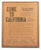 "Come to California: the Land of Sunshine and Sights to See" - broadside page from a newspaper